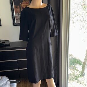 T Tahari Classic Black Midi Dress